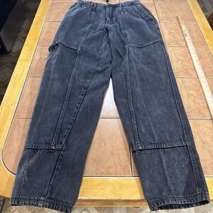 Vintage Bugle Boy Cargo Jeans Black Side Pocket Special Issue Denim Sz 30 x 31